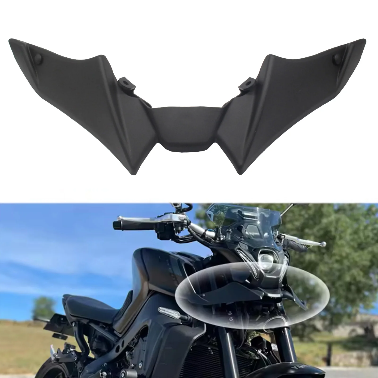 Ajuste para YAMAHA MT-09 MT09 MT 09 SP 2021-2023 guardabarros de rueda delantera de motocicleta extensión de cono de nariz cubierta de alerón de capó