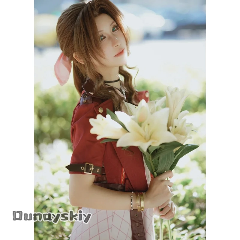

Костюм для косплея Aerith из Final Fantasy VII (aBACS*/): Полный комплект в стиле ковбойской одежды для Хэллоуина, выступлений и вечеринок, женская коллекция