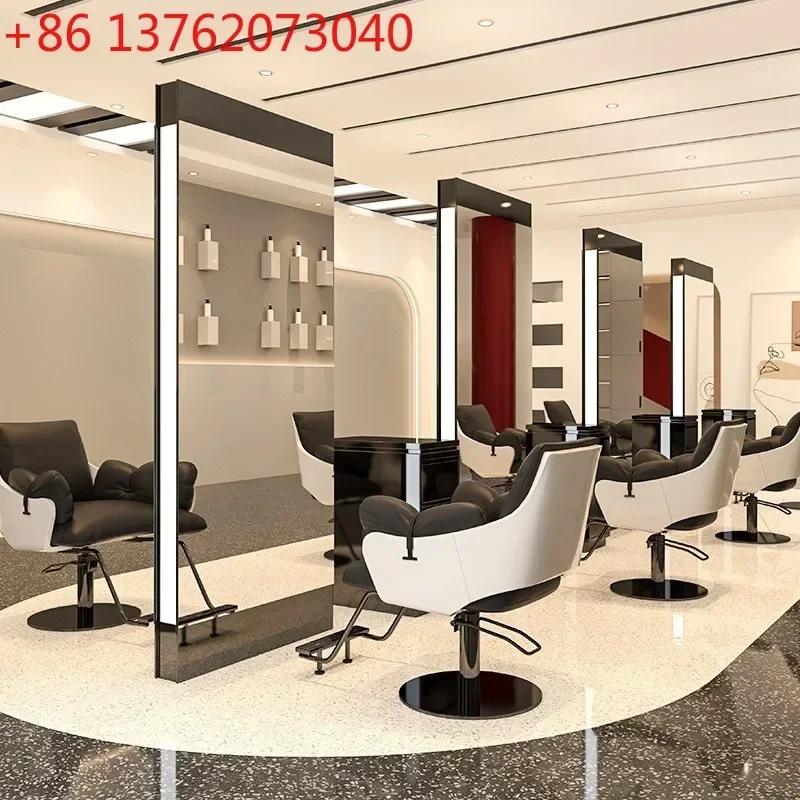

New Internet celebrity barber shop mirror single-sided barber shop mirror table