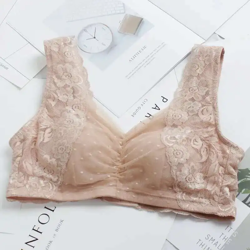 

Women Lace Bralette Padded Brassiere Wirefree Push Up Bra Crop Top Women Bra B C Cup Brasier Mujer