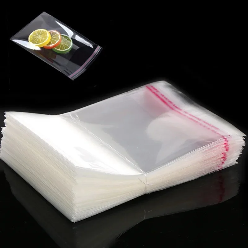 Self-adhesive Transparent Cellophane Bags Self-sealing Small Plastic Bags BakingFoodPackagingCellophane Jewellery Gift Packaging