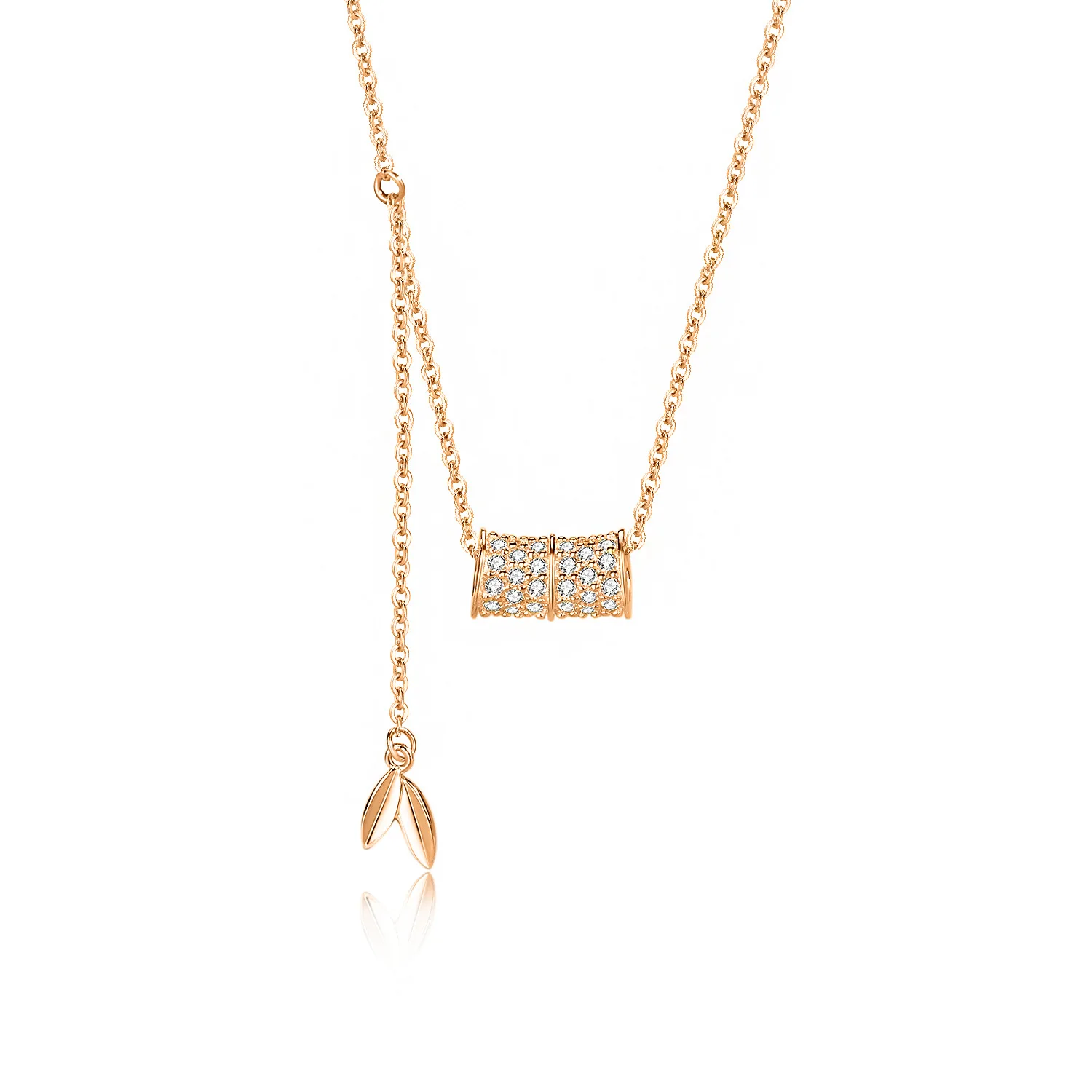 

S925 Necklace Female Fashion Tassel Micro-Inlaid Diamond Pendant Small Clothes Chain Valentine's Day Gift
