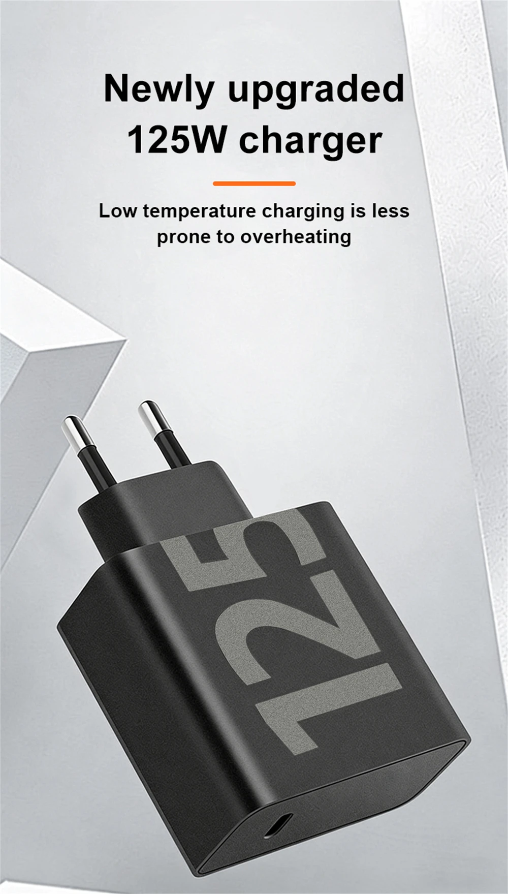NEW Original 125W For Motorola Charger USB C Type-C Fast Charge For Motorola Phone Adapter 125W Fast Charging Cable Accessories
