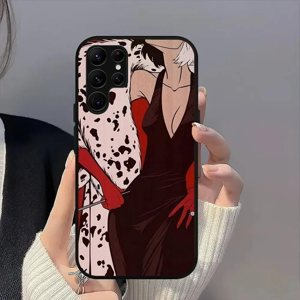 MINISO Disney Cruella De Vil 101 Dalmatians Phone Case For Samsung Galaxy A53 A52 A71 A73 A70 A72 A91 A80 S Shell