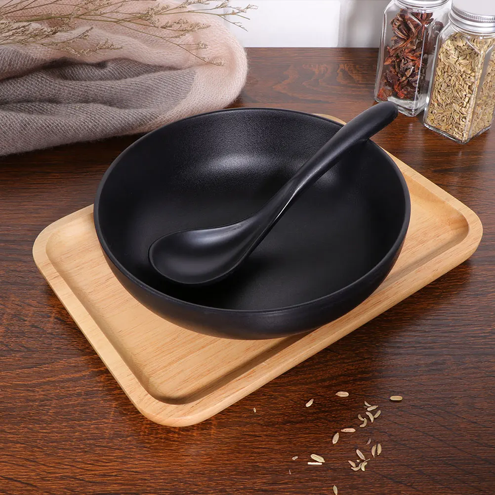 

2 Pcs Melamine Food Bowls Smooth Surface Safe Easy Clean Ramen Soup Noodle Fruit Salad Container Kitchen Dining Set