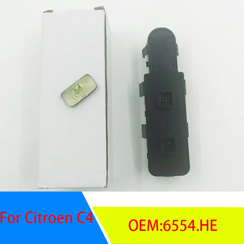 6554.HE Car Window Regulator Control Master Switch With Folding For 2004 2005 2006 2007 2008 2009-2011 Citroen C4 6554HE