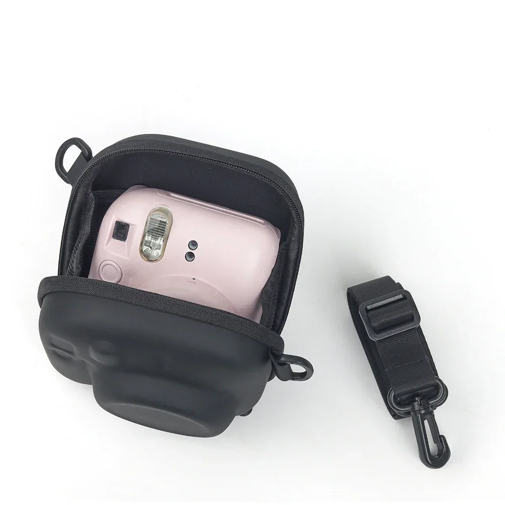 For Fujifilm Instax Mini 7+ 8/9/11/12/90 EVA Universal Hard Case Storage Bag Film Camera Bag with Shoulder Strap