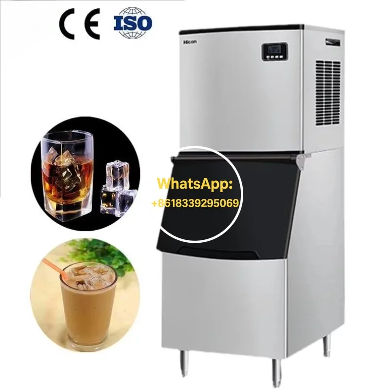 Customized Commercial Automatic Ice Maker Machine Industrial Durable 500Kg/1000Kg Ice Storage with Water Pump Compressor