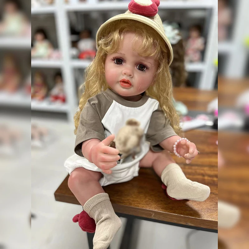

Полноразмерная Силиконовая Водонепроницаемая кукла Бетти для маленьких девочек, 55 см, Реалистичная кукла принцессы с 3D эффектом на ощупь, многослойная картина