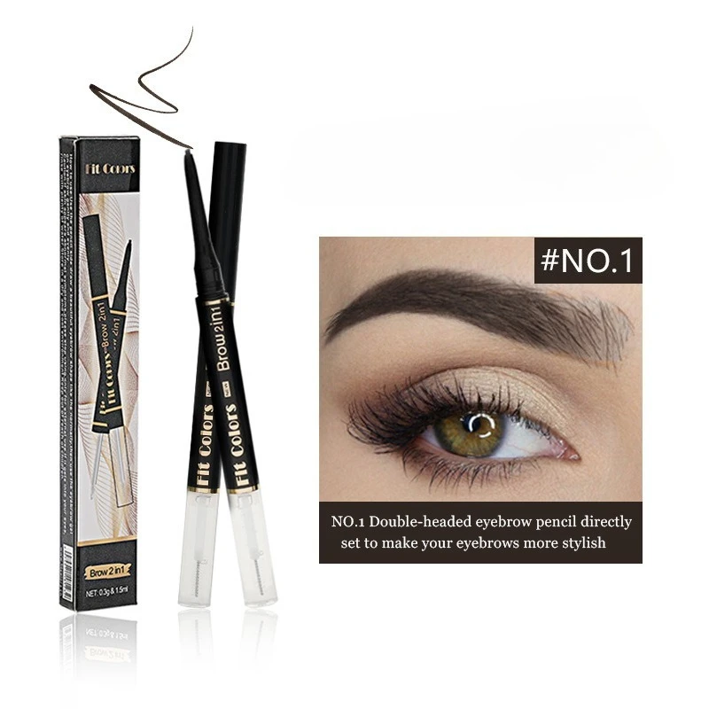 Dual Ended Eyebrow Pencil Automatic Twist Up Waterproof Sweat Proof Long Lasting Hold for Natural Wild Brows All Day Wear