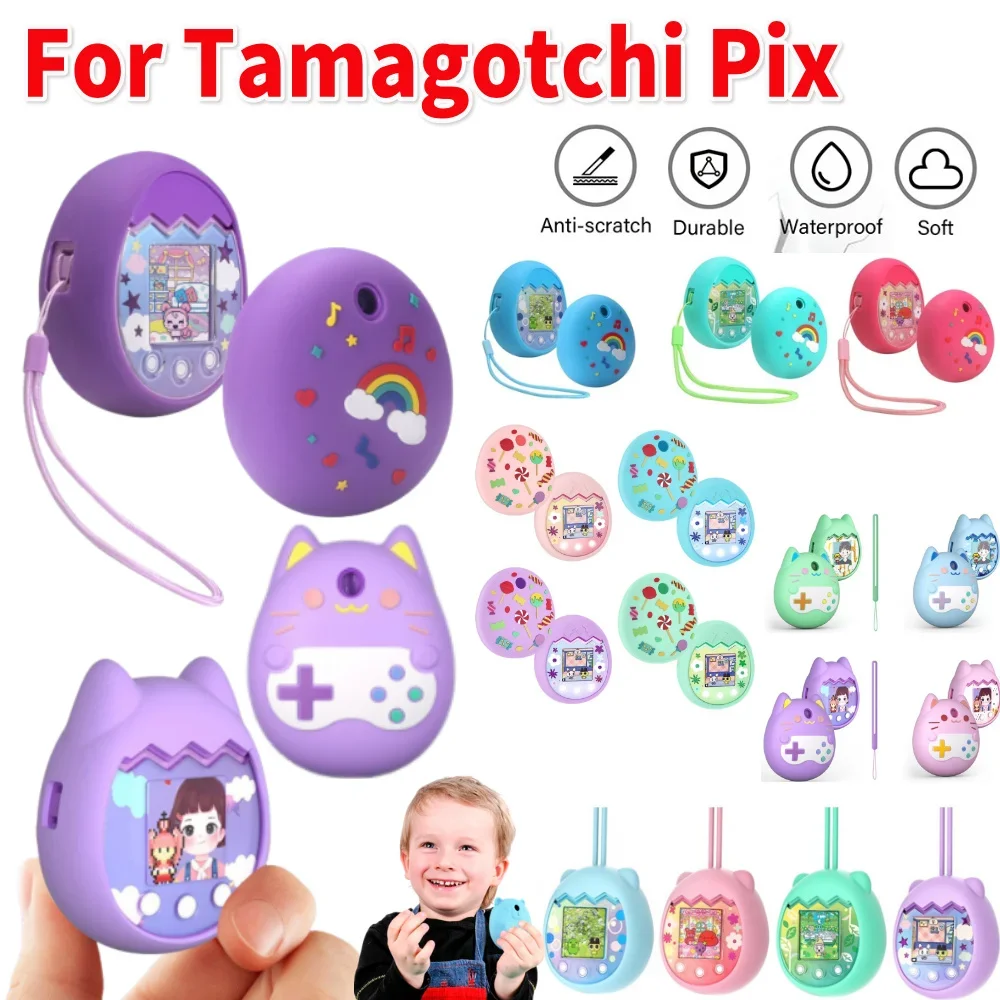 Silikonhülle für Tamagotchi Pix Zubehör Virtuelle elektronische digitale Haustiere Schutz Schutzhülle Kratzfest