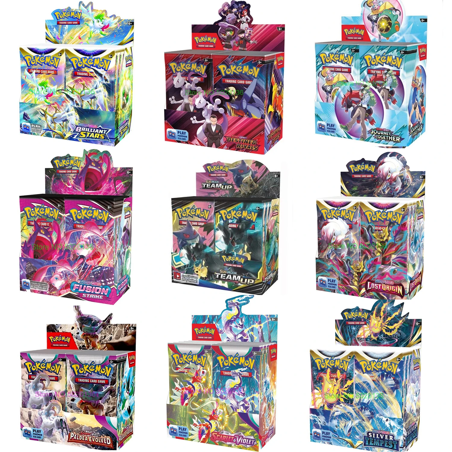 Pokemon Destined Rivals Stellar Crown Сумеречная маскарадная палада Evolved Silver Tempest Game Flash EX XY Карманная аниме-игрушка
