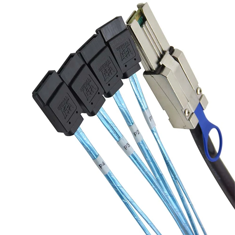 SFF8088 MINI SAS 26P To 4SATA Disk Array Card Hard Disk Server Connecting Cable Data Cable Transmission Cable