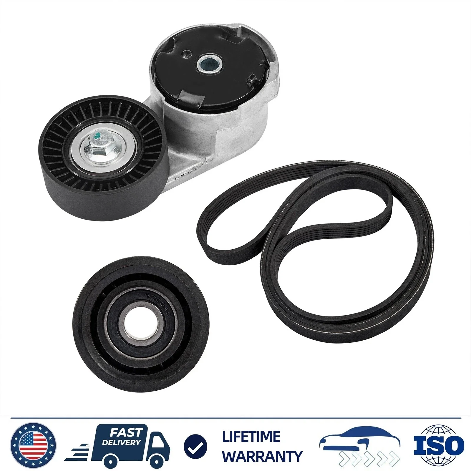 

Для 2014-2020 Ram ProMaster 1500 2500 3500 V6 3,6 л натяжитель ремня и шкив