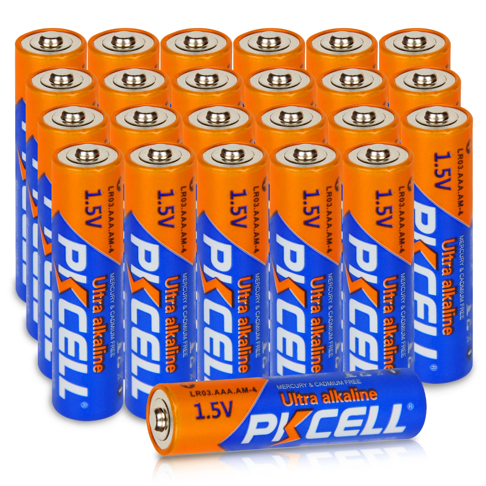 

24PC PKCELL LR03 E92 AM4 MN2400 MX2400 1.5V High-Performance Alkaline Battery 3A AAA Batteries Dry Battery 10-Year Shelf Life