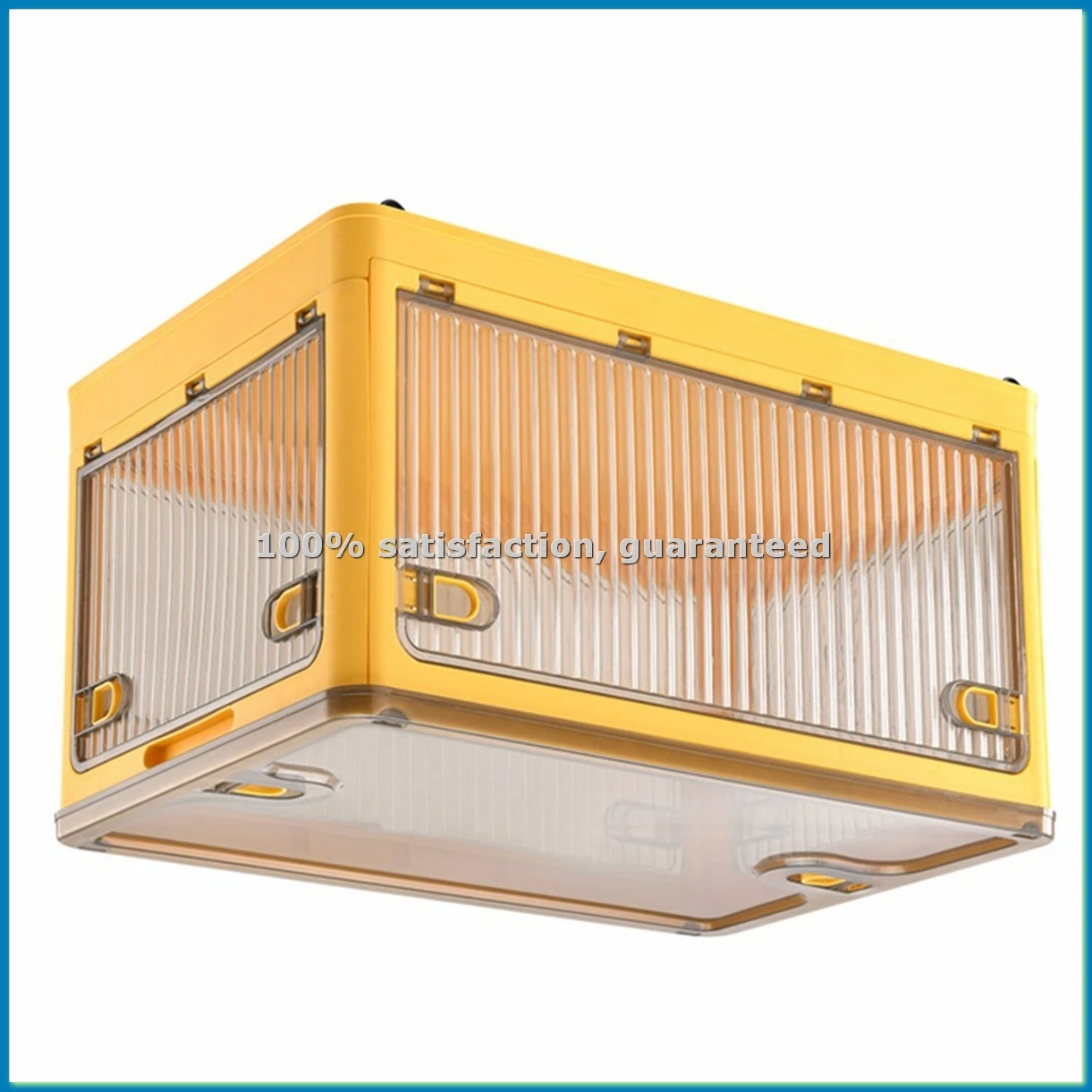 

Large Capacity Folding Storage Box - Stackable Thickened Plastic Organizer,Household Transparent Plastic Folding Box-FABY