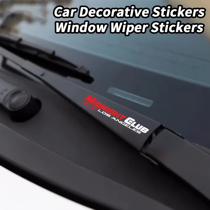 Pegatinas para Brazo de Limpiaparabrisas Midnight Club Los Angeles Wangan, Calcomanías de Vinilo Impermeables para Autos JDM
