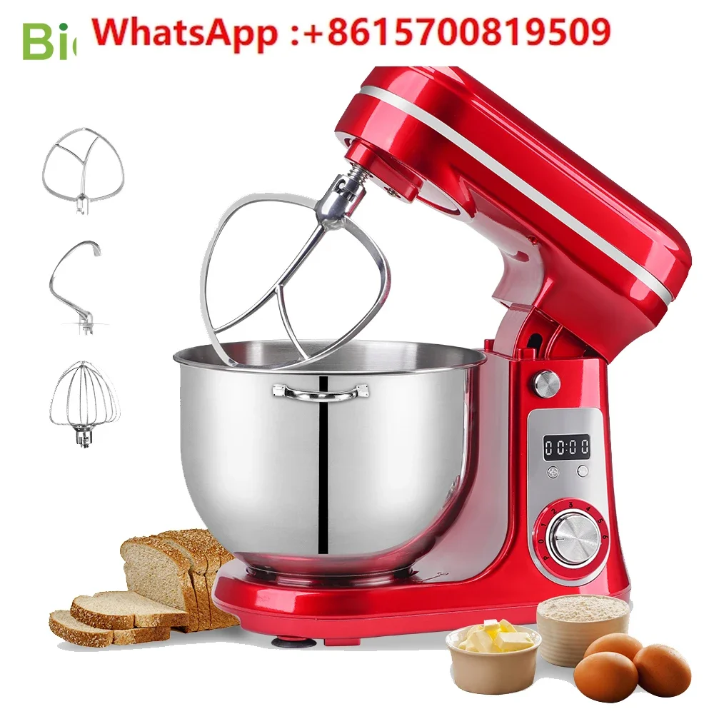 BioloMix Kitchen Food Stand Mixer, Blender, Quiet Motor, Cream Egg Whisk, Whip Dough Kneader, 6-Speed, 1200 W, 6 L, DC