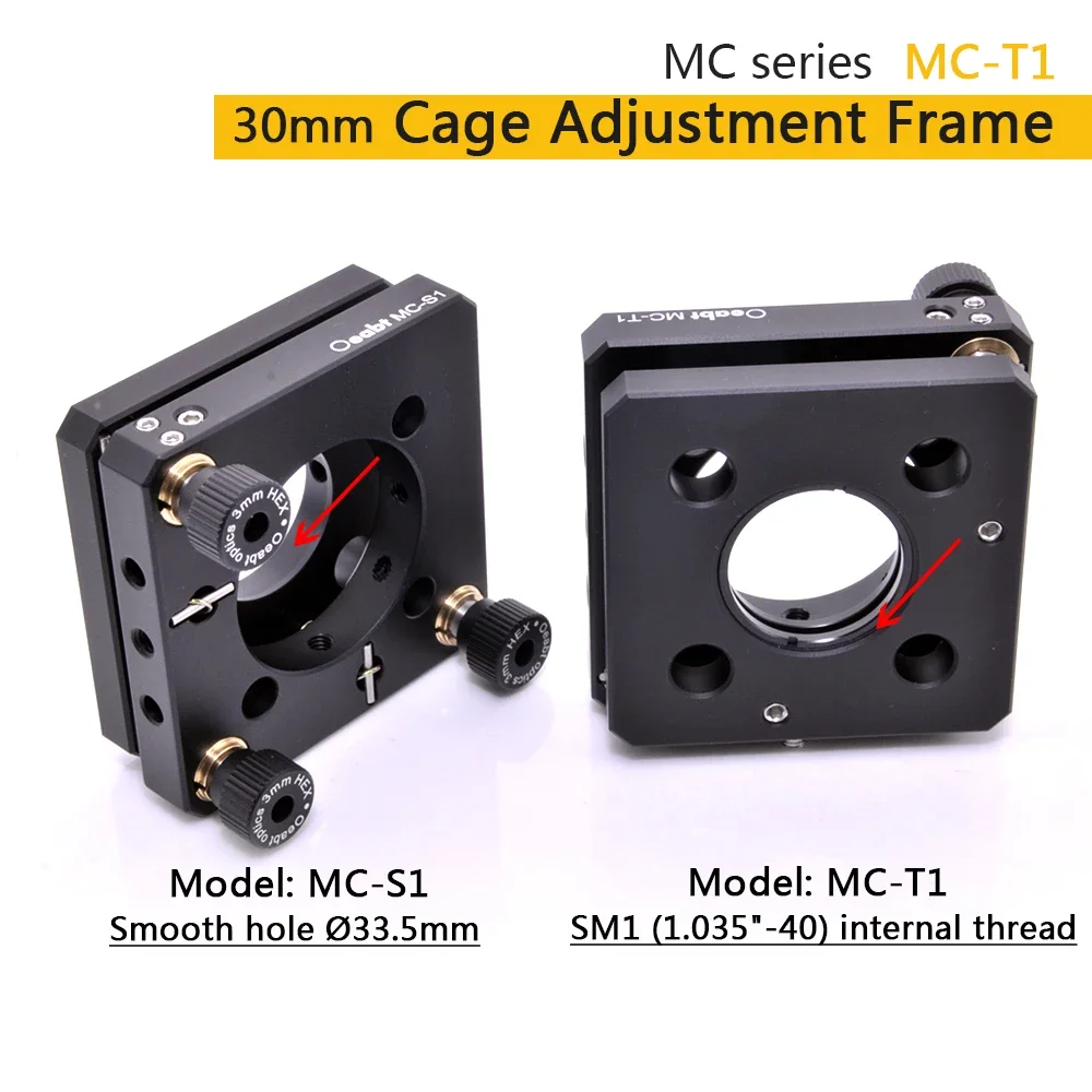 MC-S1 Kinematic Mounts for 30mm Cage Systems Precision Angular Adjustment of Optics For Retroreflecion Mirror or Collimation Len