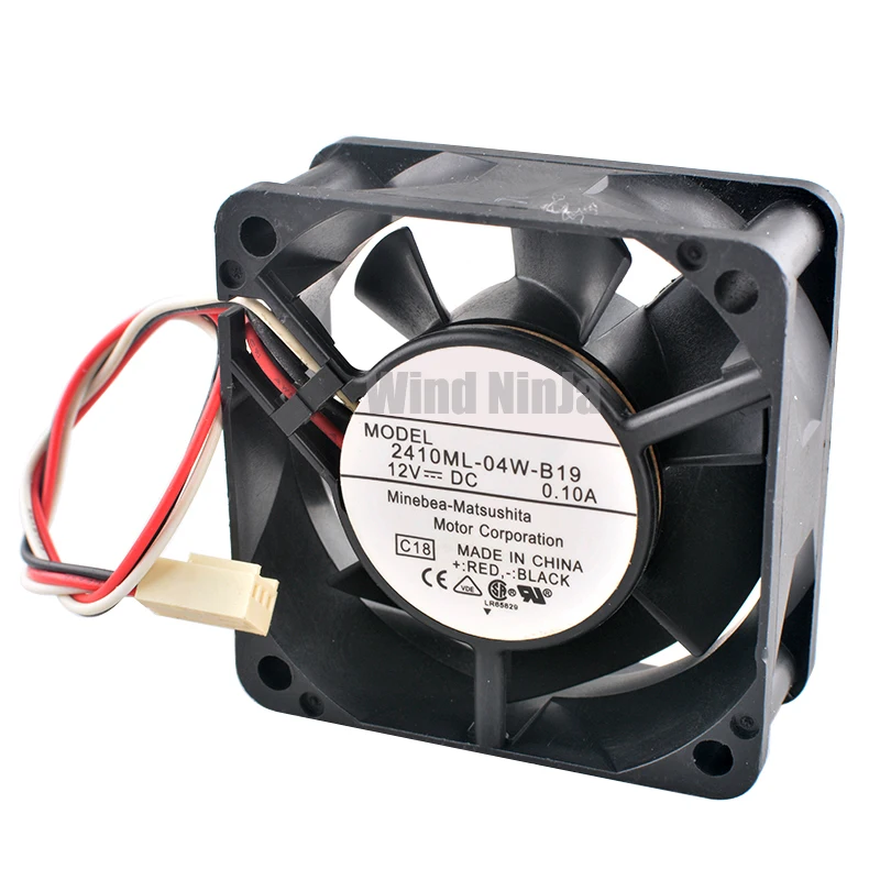 2410ML-04W-B19 6cm 60mm fan 60x60x25mm DC12V 0.10A 3pin Quiet cooling fan for chassis CPU power supply