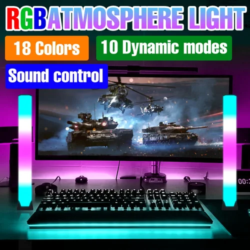 USB LED 테이블 램프 RGB 음악 동기 리듬 조명, TV 컴퓨터 데스크탑 분위기 무드 조명, 홈 게임 룸 장식  Best5