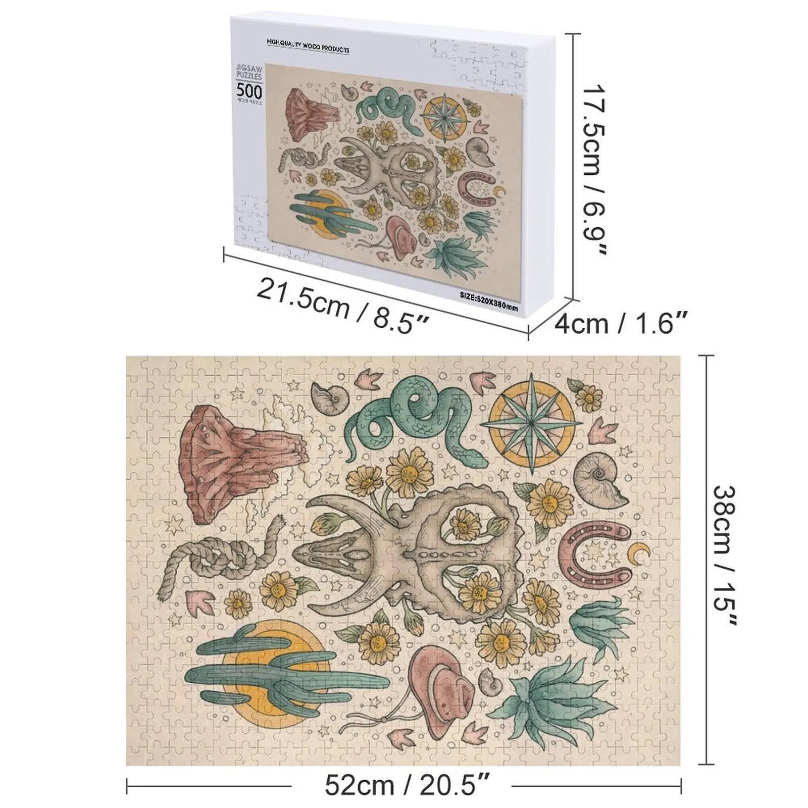 ปริศนาจิ๊กซอว์ ดอกทานตะวันแห่งทะเลทราย ไดโนเสาร์ การผจญภัยทางตะวันตกเฉียงใต้ ศิลปะ นักสำรวจประวัติศาสตร์ธรรมชาติ ปริศนาสัตว์