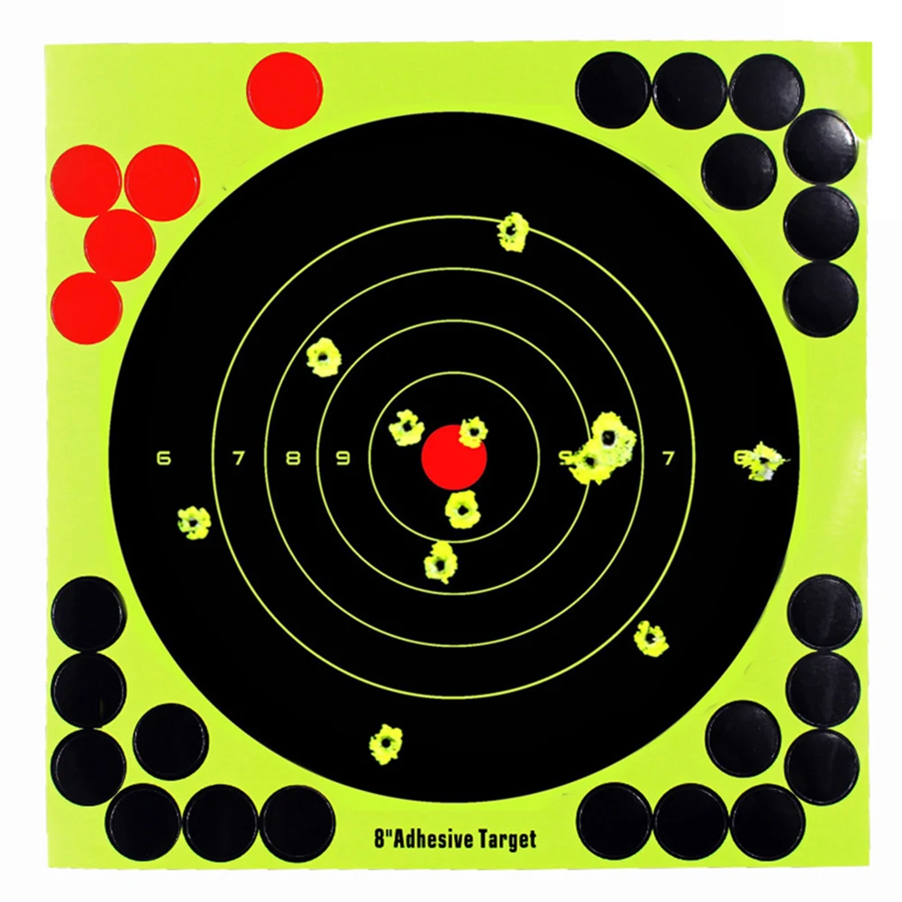 25 pegatinas redondas para tiro al blanco, pegatinas autoadhesivas de 8 pulgadas, pegatinas de puntos para tiro al blanco y caza, pegatinas para pistolas y rifles