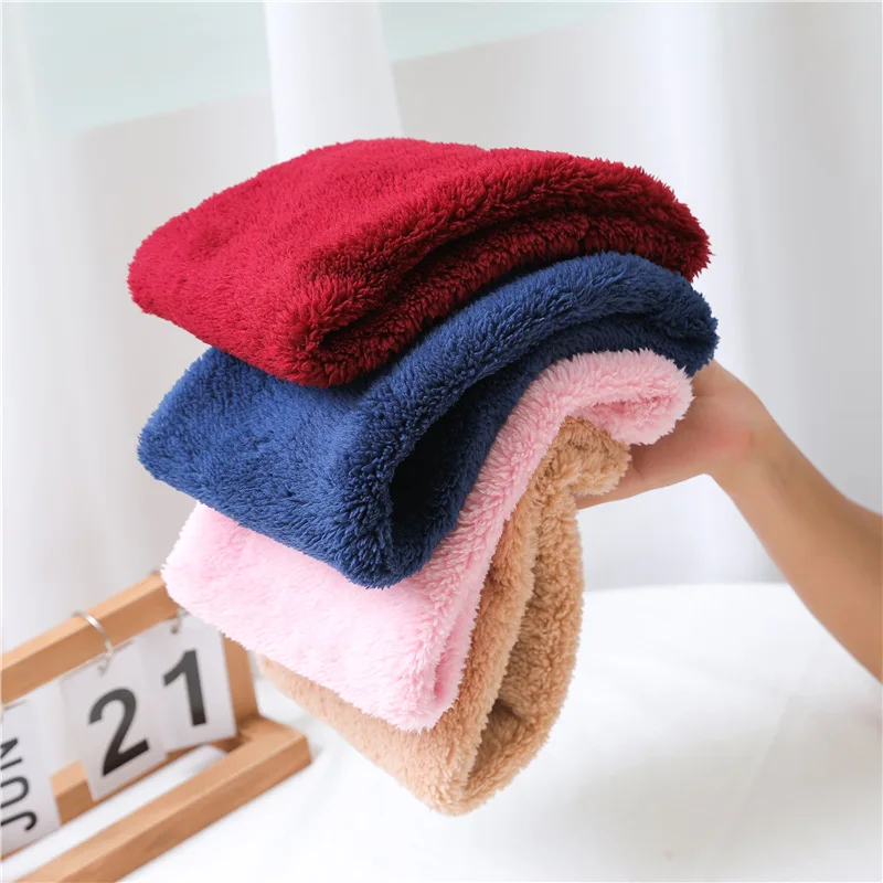 Thick Velvet Women Winter Neck Scarf Female Plush Collar Children Fleece Cold-proof Snood Ladies Soft Neck Warmer Accessories