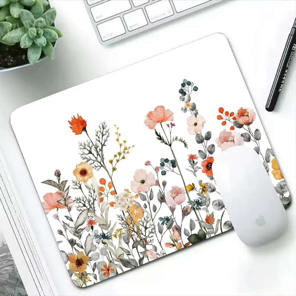 Flowers and plants art Mouse Pad 45*40cm Keyboard Table Mats Computer Keyboard Mat Square Gaming Office Accessories Rug Mousepad