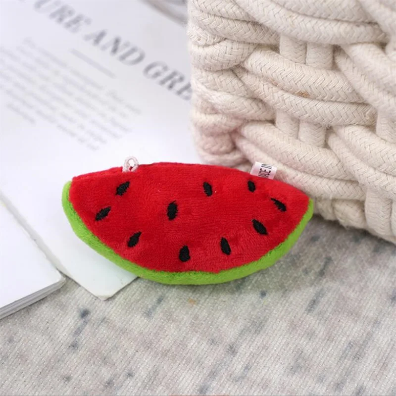 Chaveiro de pelúcia multicolorido de frutas e vegetais, pingentes de 7-11cm, brinquedos de pelúcia, boneca para crianças, chaveiro de algodão pp macio, presente