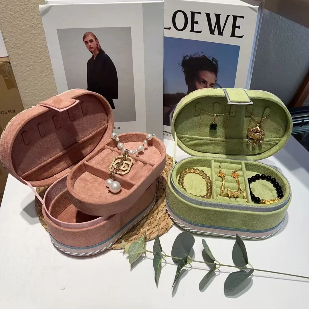 Light luxury car jewelry box High-end two-layer snap button magnetic suction Korean version jewelry storage ring stud earrings j