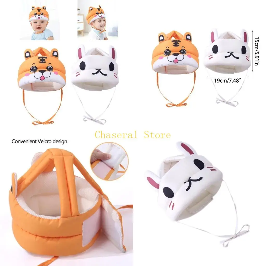 

E7CE Детская защитная шапка с регулируемым ремешком. Мягкая защитная шапка для головы. Удобное ношение.