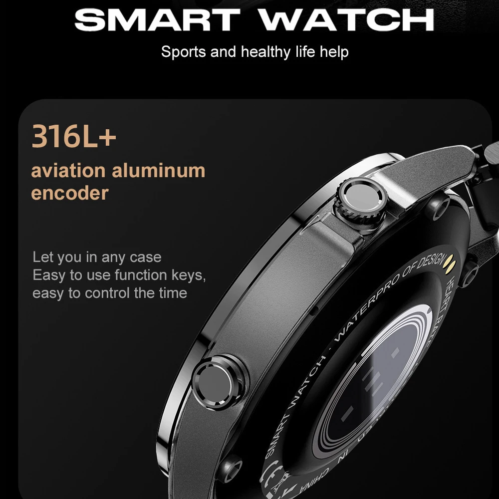 400Mah في الهواء الطلق الرجال AMOLED شاشة بلوتوث دعوة Smartwatch AOD دائما على عرض الرياضة الموسيقى مقاوم للماء الصحة ساعة ذكية