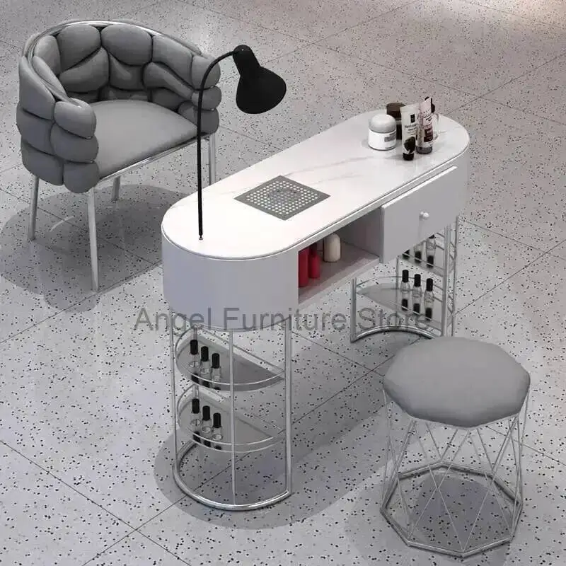 

Manicurist Manicure Nail Designer Reception Table Counter Office Manicure Table Technician Mesa Manicura Salon Furnitur YN50MT