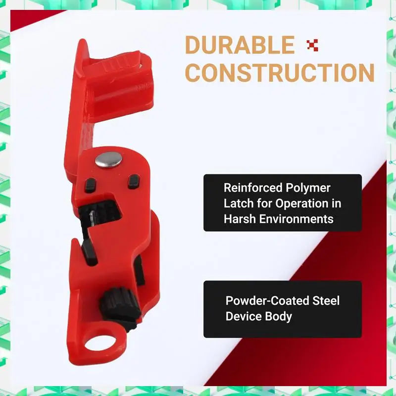 

3C Electron Red Electrical Box Circuit Breaker Lockout, Tagout Breaker Box Lock For Standard Single And Double Toggles,Red Elect