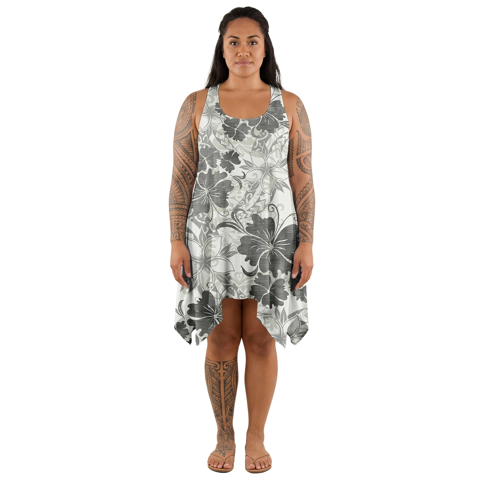 High Quality Custom Samoan Tribal Women Tank Tops Short Skirts Polynesian Plus Size Elegant Dresses Hawaiian Island Dress Ladies