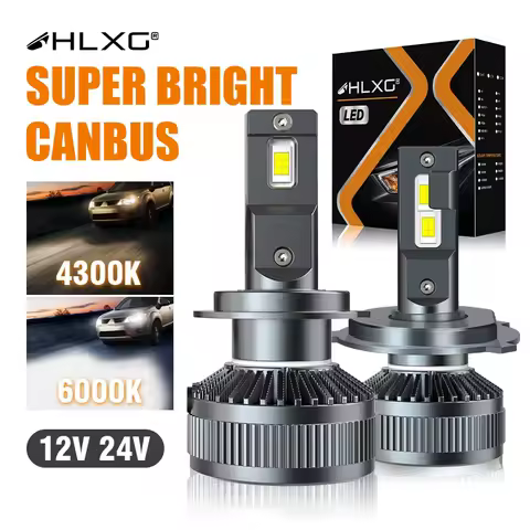 H7 LED Canbus H4 H11 H1 HB3 9005 HB4 H8 HIR2 9012 Short Design Bi LED Car Headlight Bulb Motorcycle 6000K 4300K 12V 24V HLXG 2X