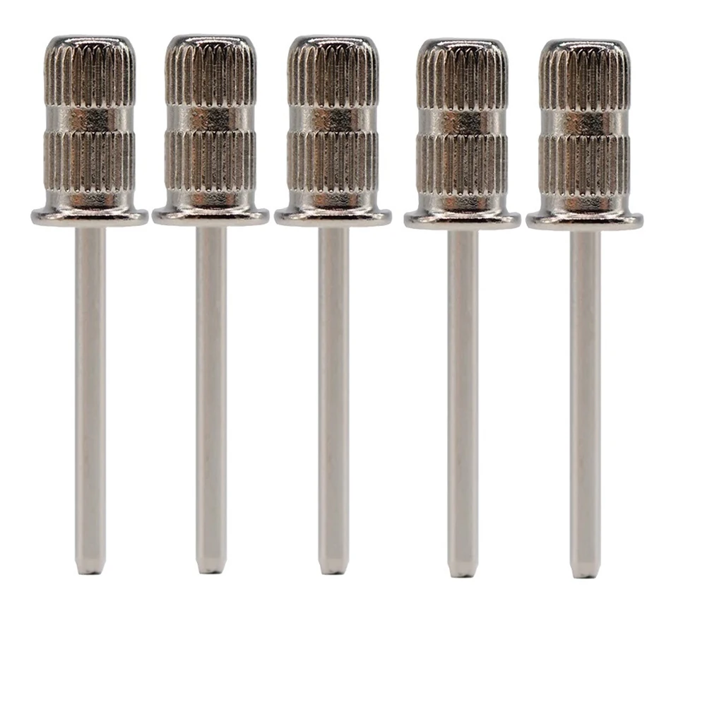 

For Sanding Bands Mandrel For Manicure Pedicure 13*6mm 38mm 5pcs Mandrel Grip Tungsten Carbide Nail Drill Bits