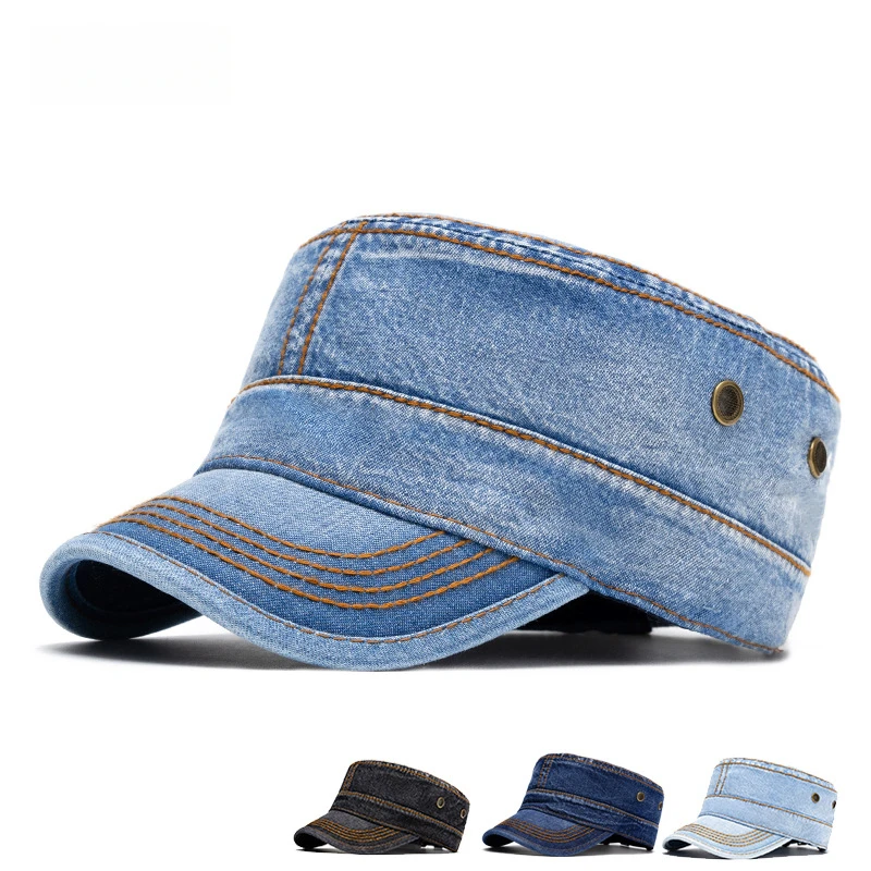 

Men's Vintage Flat Cap Cotton Baseball Hat Adjustable 56-61cm All Seasons Classic Duckbill Style