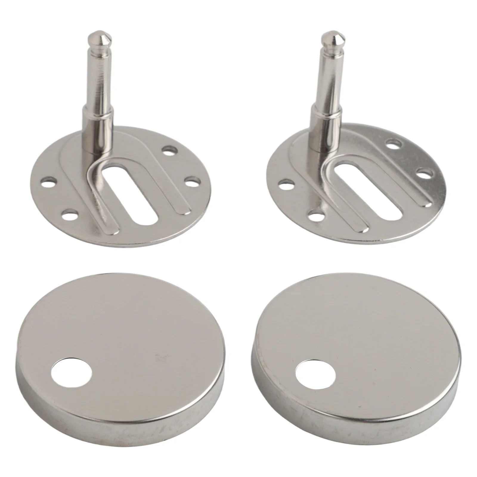Toilet Cover Hinge Kit Mounted Accessories Steel + Rubber Easy Installation Parts Replacement 47mm/55mm Practical