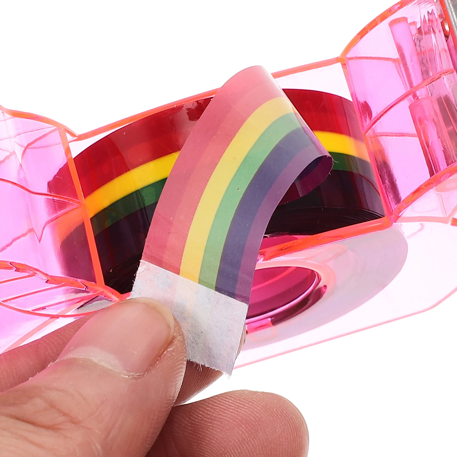 1Set Tape Cutter Premium Plastic Portable Office Desk Tape Dispenser Convenient Practical Holder Label Dispenser