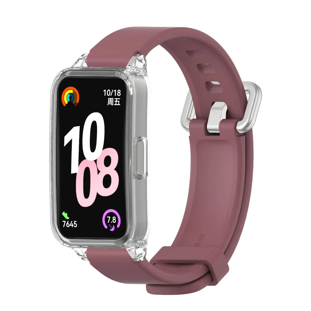 화웨이 밴드 for Huawei 10 9 8 용 시계 스트랩 화웨이 밴드 10 용 스마트 팔찌 교체 벨트 손목 밴드 실리콘 밴드