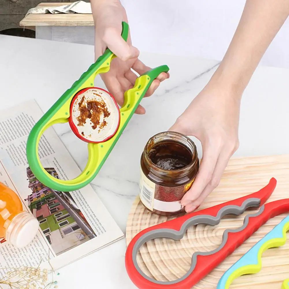 

23*9.5cm Arthritis Clamp Bottle Opener 4-in-1 Non-Slip Rubber Grip Can Opener Jar Lid Remover Tool Kitchen Gadget For All Ages