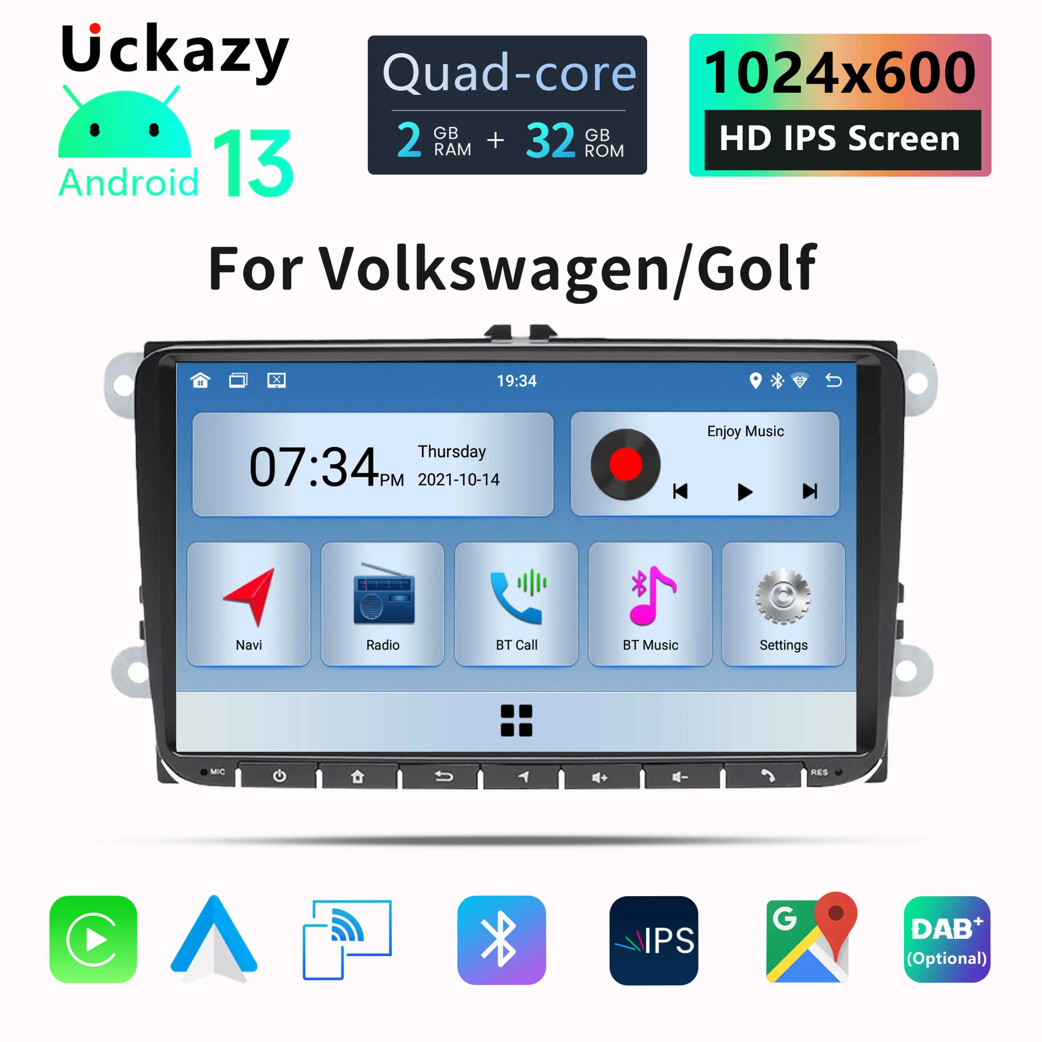 Android 13 Car Radio For VW Passat B6 B7 CC T5 Amarok Volksagen Skoda Octavia2 Tiguan Seat Leon 2 Golf 56 Multimedia GPS Carplay