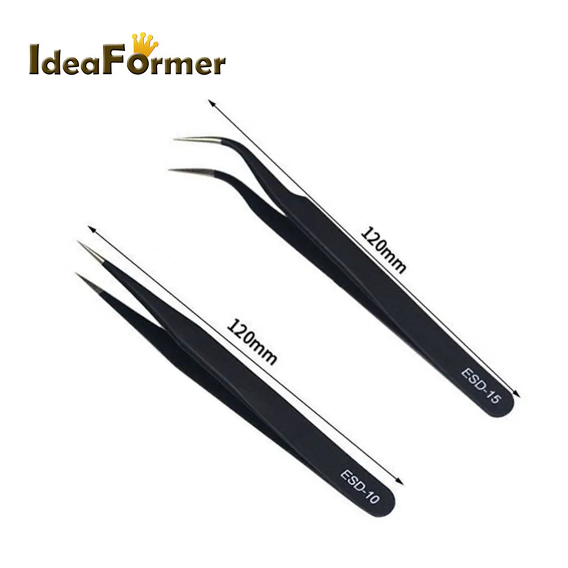 1Pcs Anti-Static Precision Tweezers Stainless Steel Maintenance Repair Tool Set Anti Static Model Making 3D Printer Tools Hand