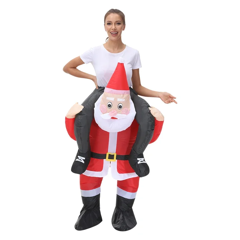 Weihnachts baum Schneemann Santa Claus aufblasbare Kostüme Anzug Cosplay Phantasie Party Kleid Halloween Kostüm für Männer Frauen