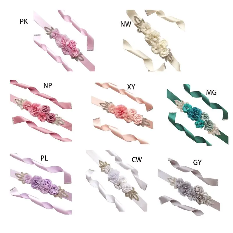 

270x4 см женское свадебное платье пояс пояс искусственный цветок розы стразы