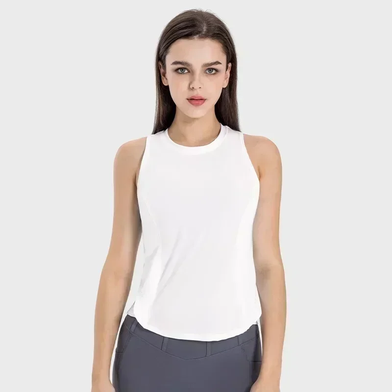 

Lemon Luxtre Sculpt Panel Tank Top Sweat-wicking Breathable Classic Fit Waist Length Yoga Running Shirt With Reflective Details