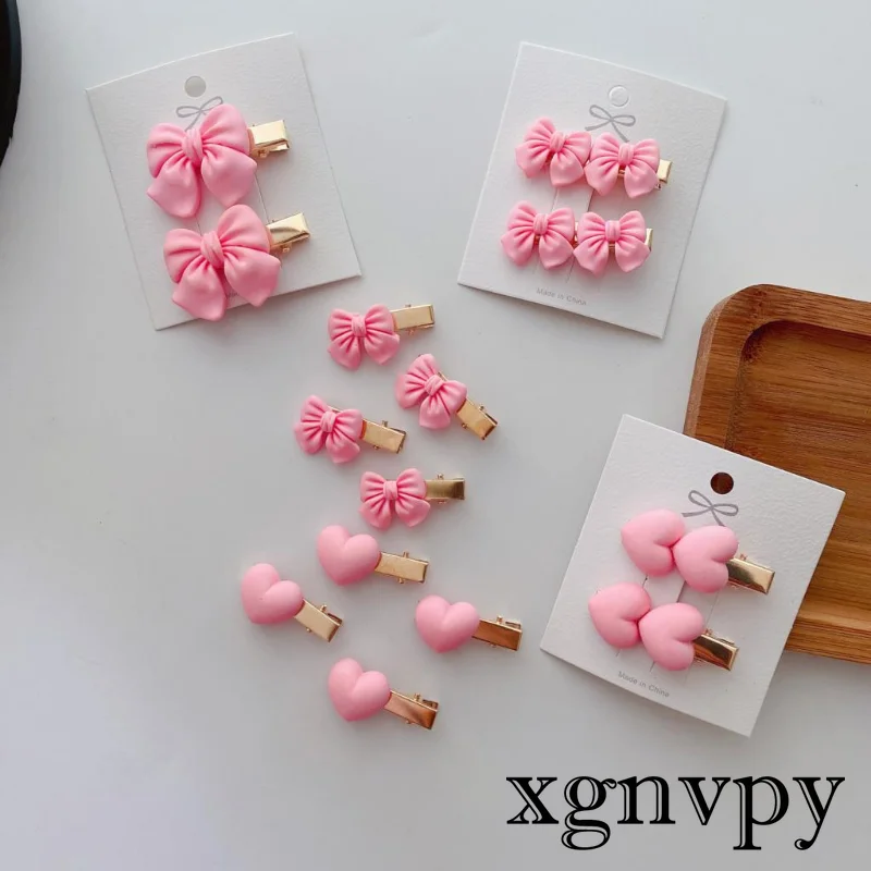 Xgnvpy-Pinza para el pelo para niña, accesorio para el cabello amoroso para niña, Clip para flequillo lateral, fotografía para recién nacido