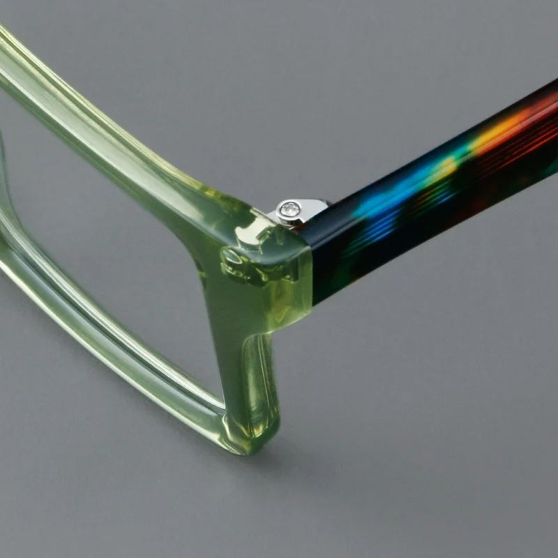Neu im Jahr 2024: Retro-Quadratische Brillenfassung für Herren, modische optische Brillenfassung für Damen, Modell 25005 – Detail 14